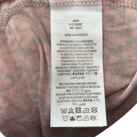 Boden Womens Midi Dress Pink Green Leaf Print Lucinda Size 8R - Picture 8 of 10